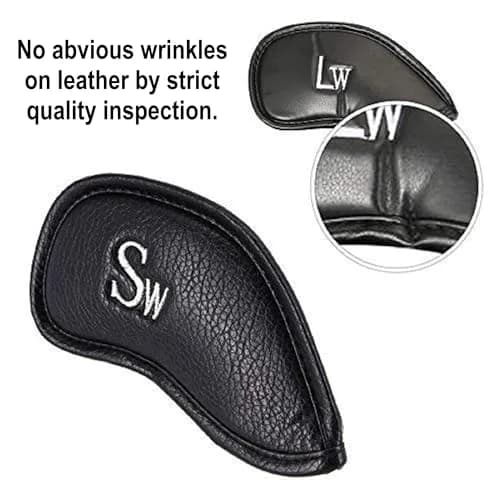 CRAFTSMAN GOLF 12pcs Synthetic Leather Iron Head Covers Set Water-proof Oversize | Fits All Brands thumbnail 5