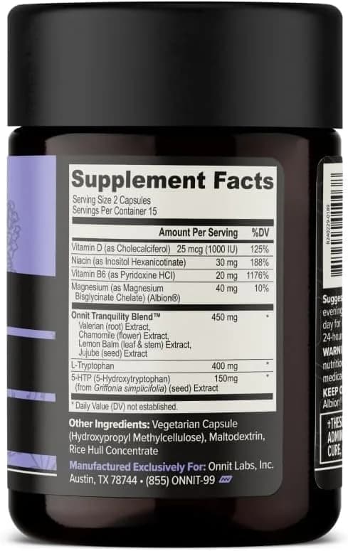 ONNIT New Mood Stress & Sleep Support Supplement with 5-HTP, 30 Count | Mood & Relaxation Aid for Stress & Sleep thumbnail 5