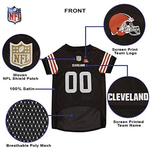 Pets First Cleveland Browns NFL Dog Jersey Extra Large | Official NFL Licensed Pet Jersey for Dogs thumbnail 6