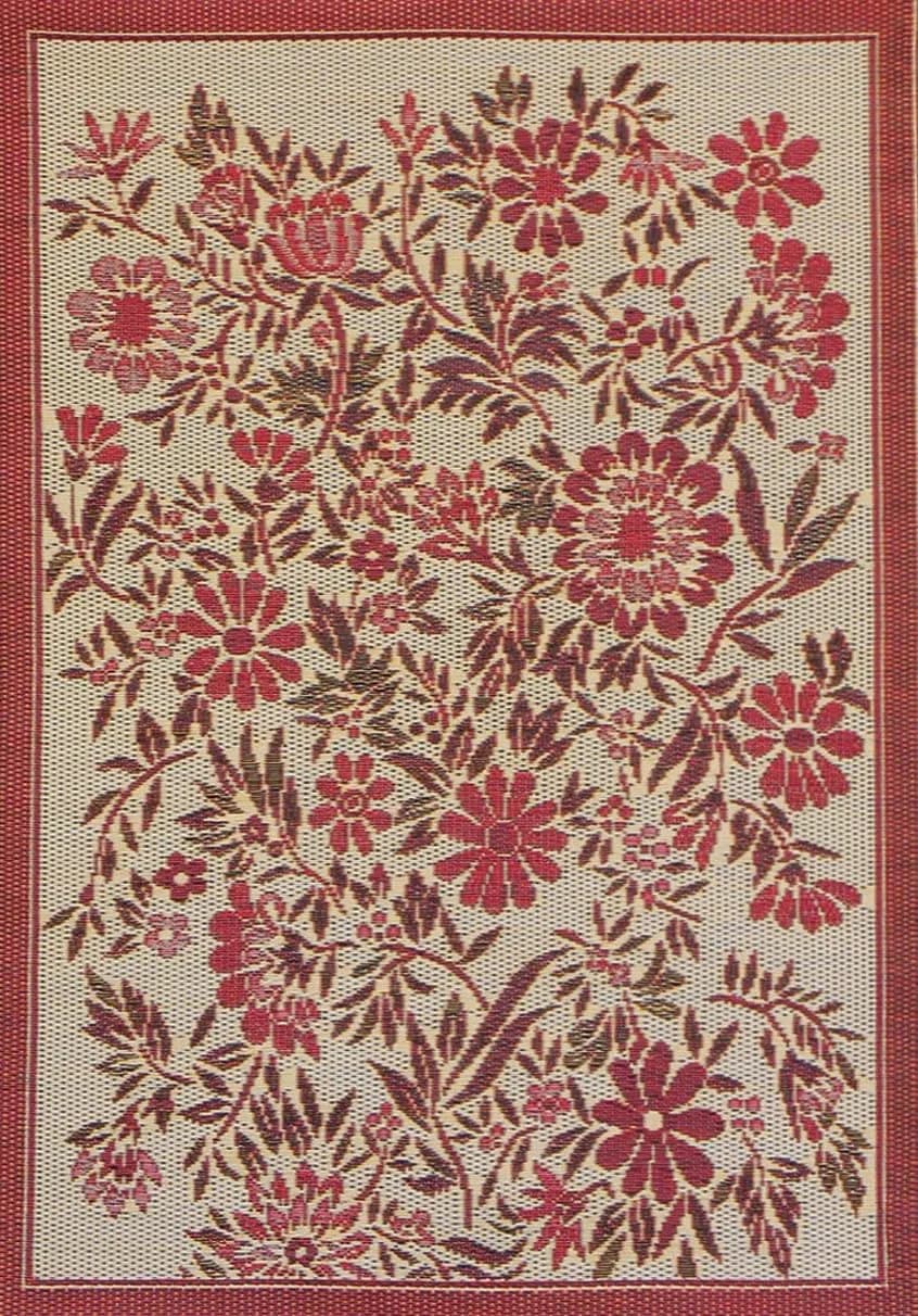 Mad Mats Outdoor Rug, Reversible Plastic Mat for Patio, Porch, Deck, Kitchen & Bath, Wild Flower, 6' x 9' (1.83m x 2.74m) | Fadeproof & Stainproof