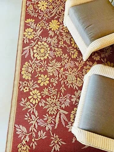 Mad Mats Outdoor Rug, Reversible Plastic Mat for Patio, Porch, Deck, Kitchen & Bath, Wild Flower, 6' x 9' (1.83m x 2.74m) | Fadeproof & Stainproof thumbnail 4