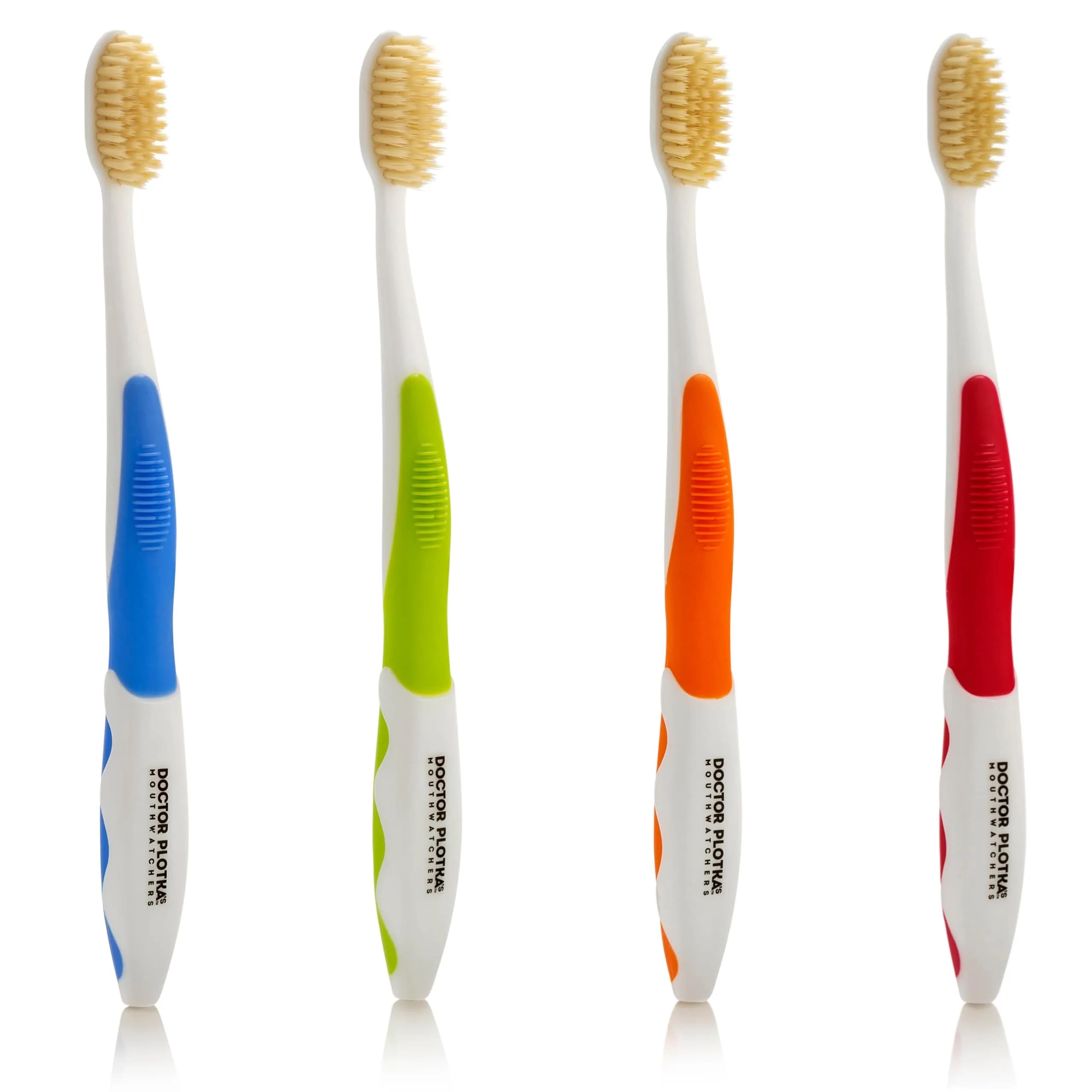 MOUTHWATCHERS Dr Plotka's Soft Bristle Flossing Toothbrush 4-Pack | Dual-Layered Bristles for Deep Clean - main product image