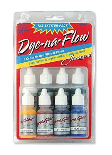 Jacquard Dye-Na-Flow Mini Exciter Pack | 8 Fluid Ounce Acrylic Fabric Dyes for Natural & Synthetic Textiles thumbnail 1