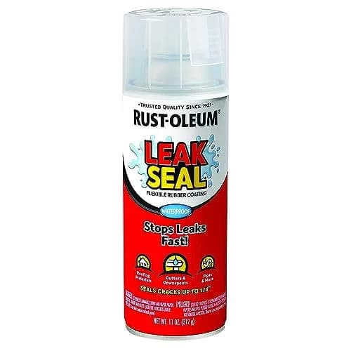 Rust-Oleum LeakSeal Flexible Rubber Coating Spray, 312 ml (11 fl oz) | Waterproof Sealant for Gutters, Roofs, Masonry thumbnail 1