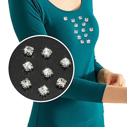 LolliBeads Crystal Ringed Sew-On Rhinestones 4mm (100 Pcs) | AAA Quality Czech Glass with Silver-Plated Brass Base thumbnail 6