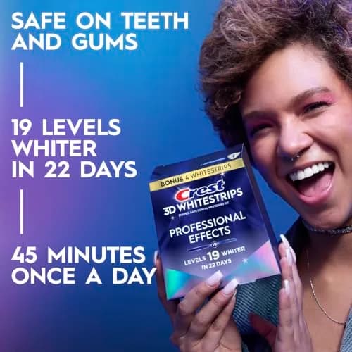 Crest 3D Whitestrips Professional Effects Teeth Whitening Kit 44 Strips (22 Treatments) | Dentist Recommended thumbnail 2
