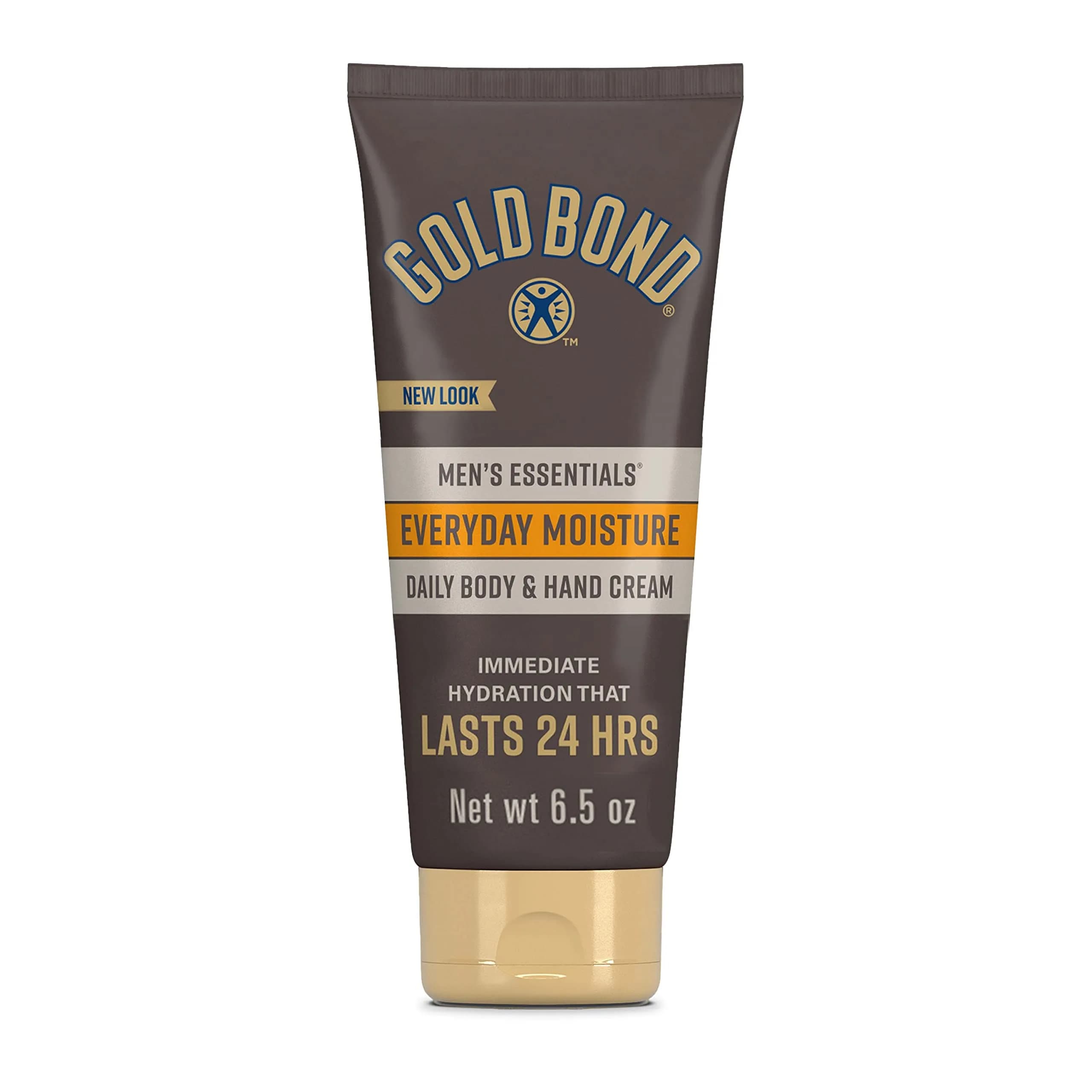 Gold Bond Men's Essentials 6.5 oz Moisture Body & Hand Cream | Hydrates Dry Skin, Dermatologist-Tested — Cream