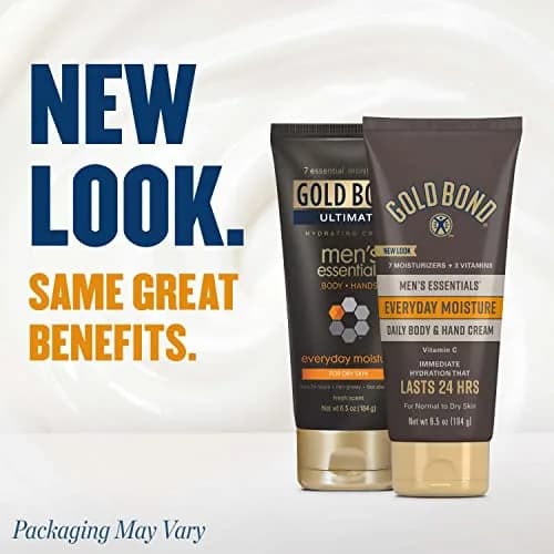 Gold Bond Men's Essentials 6.5 oz Moisture Body & Hand Cream | Hydrates Dry Skin, Dermatologist-Tested thumbnail 2