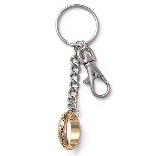 The Noble Collection Lord of the Rings - The One Ring Key Chain | Die Cast Metal, Silver, Unisex thumbnail 2