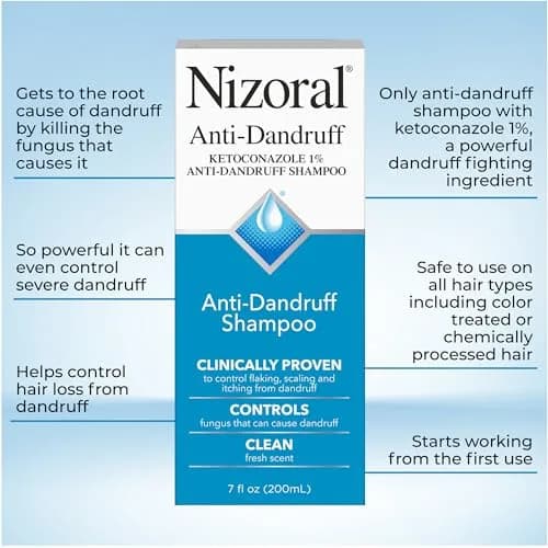 Nizoral Anti-Dandruff Shampoo with 1% Ketoconazole, 200ml (7 Fl Oz) | Controls Scalp Fungus thumbnail 4