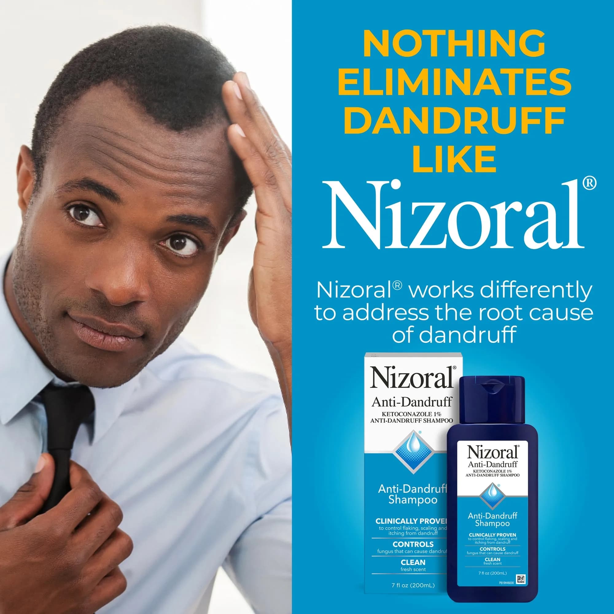 Nizoral Anti-Dandruff Shampoo with 1% Ketoconazole, 200ml (7 Fl Oz) | Controls Scalp Fungus - view 5