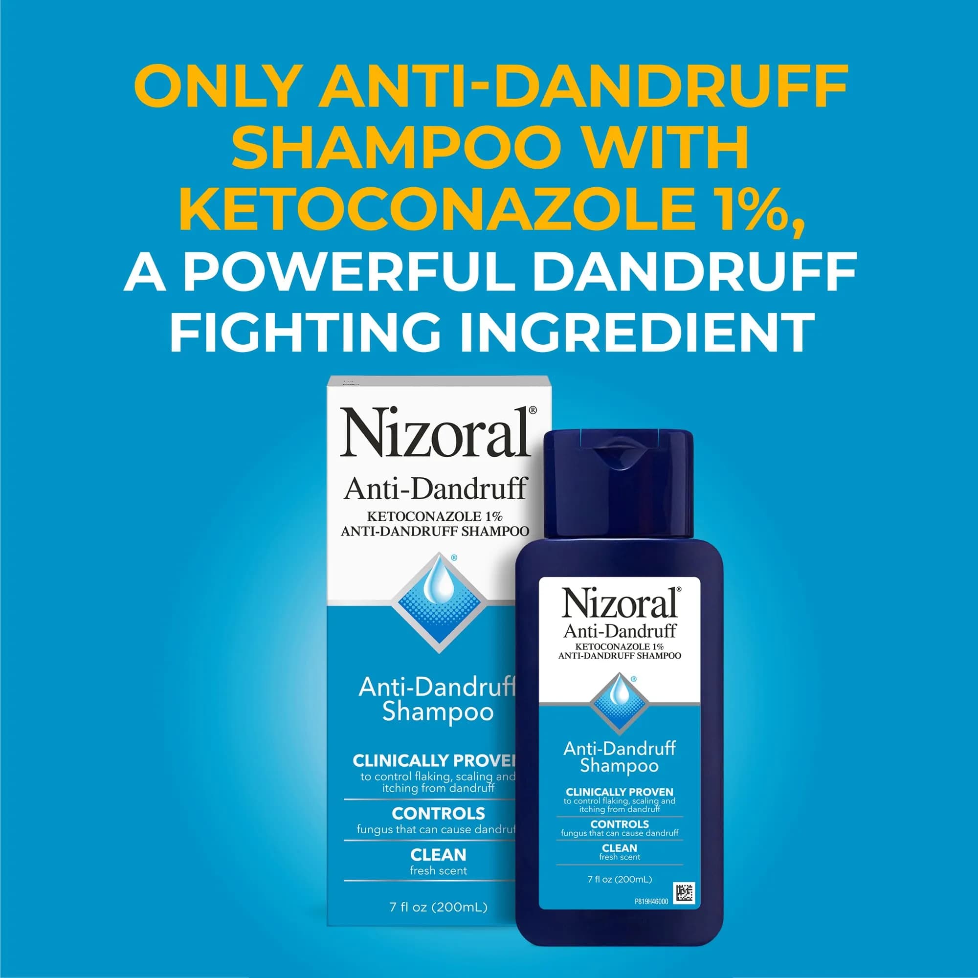 Nizoral Anti-Dandruff Shampoo with 1% Ketoconazole, 200ml (7 Fl Oz) | Controls Scalp Fungus - view 2