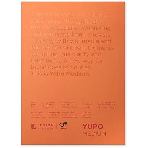 Legion Yupo Synthetic Paper Pad 5" x 7" (12.7 x 17.8 cm) | 10 Sheets Bright White thumbnail 1