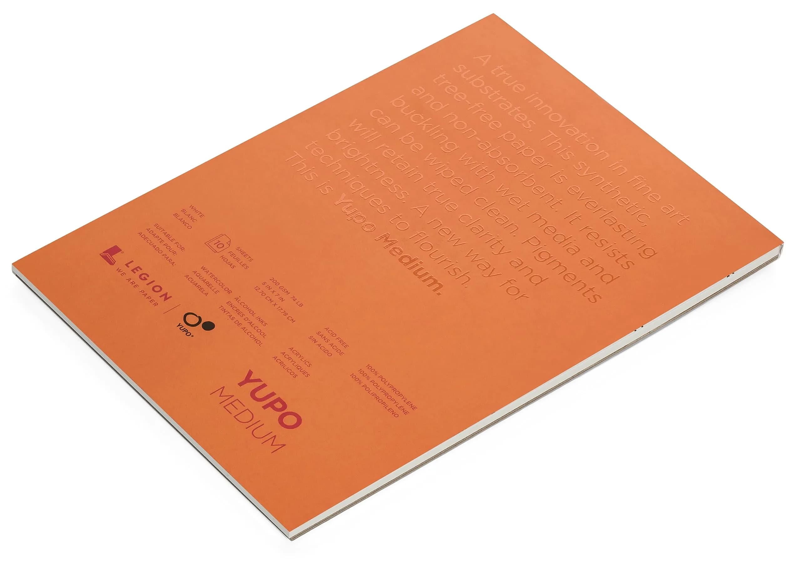 Legion Yupo Synthetic Paper Pad 5" x 7" (12.7 x 17.8 cm) | 10 Sheets Bright White - view 2