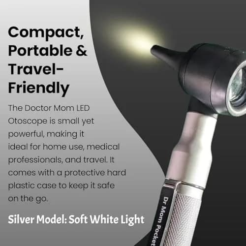 Doctor Mom LED Pocket Pro Otoscope 4th Gen with Adult & Pediatric Specula | 4x Magnification Optical Lens thumbnail 2
