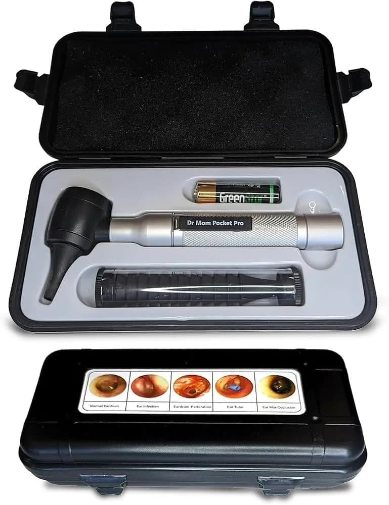 Doctor Mom LED Pocket Pro Otoscope 4th Gen with Adult & Pediatric Specula | 4x Magnification Optical Lens - main product image