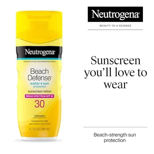 Neutrogena Beach Defense Sunscreen Lotion SPF 30, 200ml (6.7 Fl Oz) | Broad Spectrum UVA/UVB Protection thumbnail 2