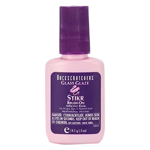 BACKSCRATCHERS Backscratchers Extreme Glass Glaze Stikr Brush-On 0.5 Fl Oz | Fast Dry Nail Adhesive with UV Protection thumbnail 1