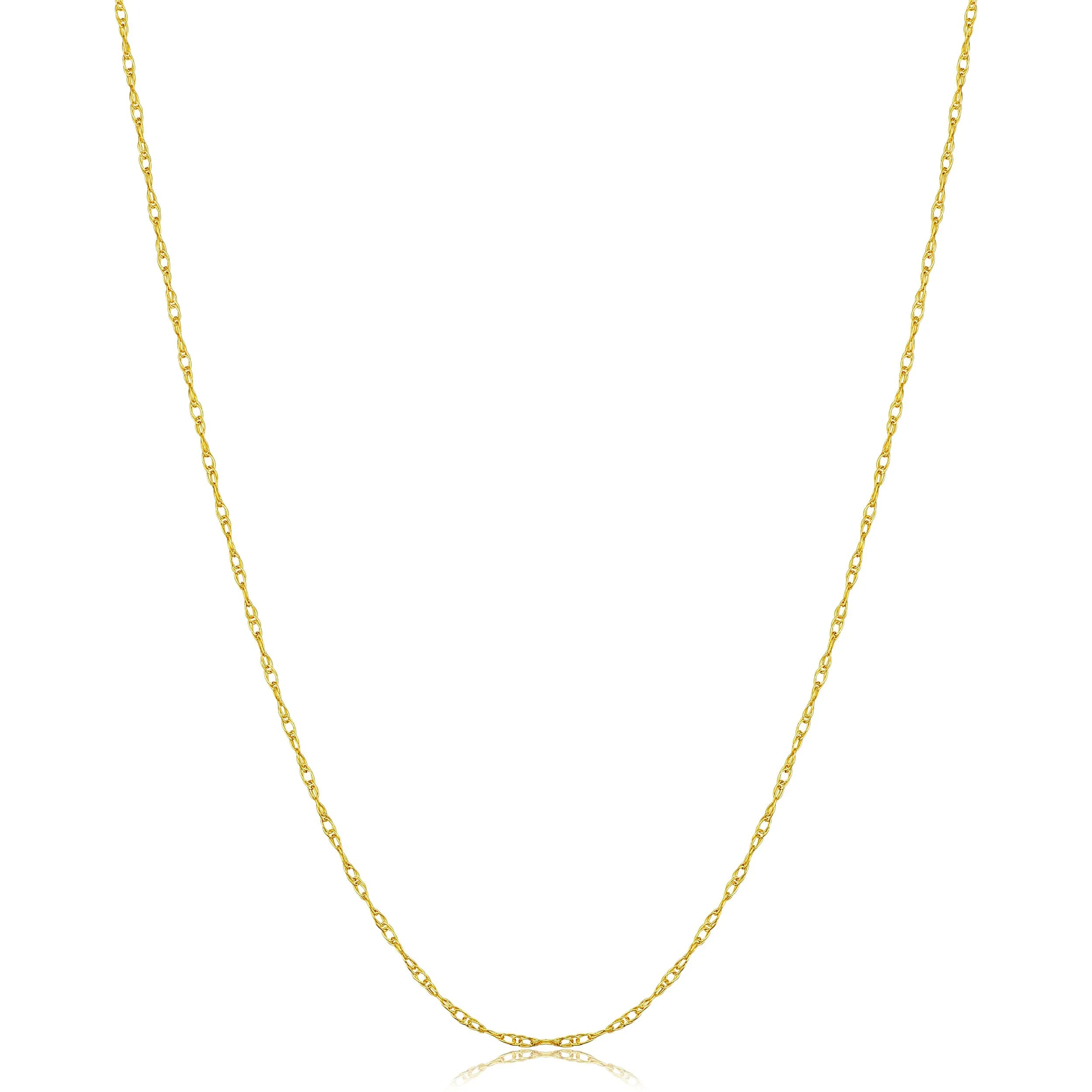 Kooljewelry 10k Gold Rope Chain Necklace 18 inches (45.72 cm) | Elegant Dainty Jewelry for Women - main product image
