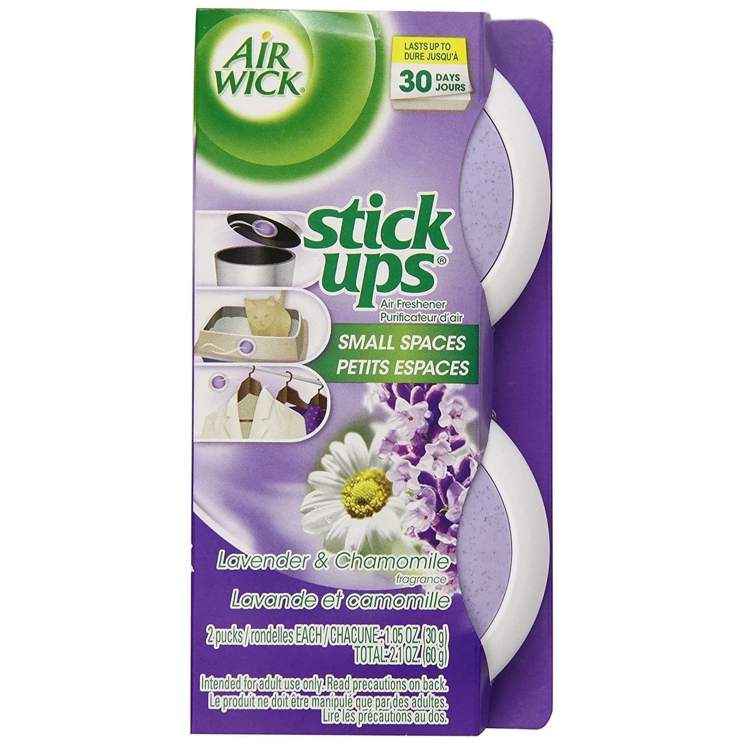 Air Wick Stick Ups Air Freshener, Lavender & Chamomile, 2.1 oz (60g) | Place at Odor Source - main product image