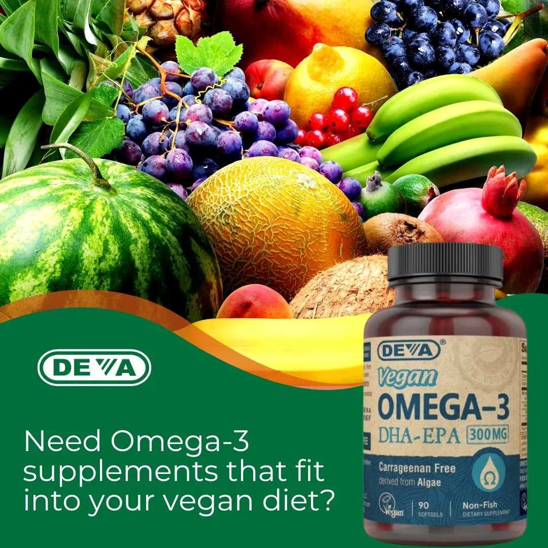 DEVA Vegan Omega-3 DHA-EPA 300 mg Algae Oil Softgels 90 Count | Certified Vegan, Carrageenan-Free - view 7