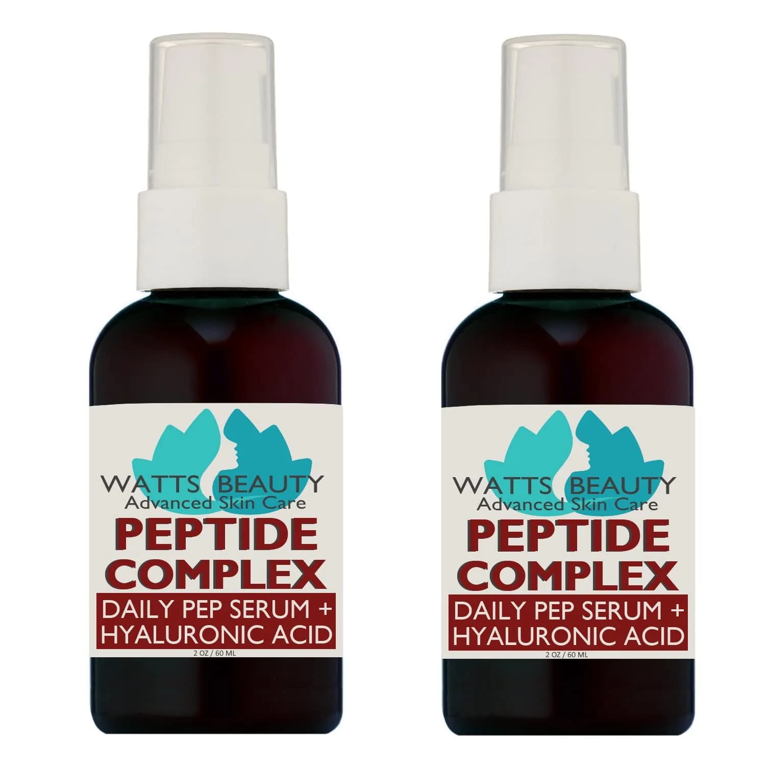 Watts Beauty Multi-Peptide Face Serum 4 oz | Soft Lines & Skin Bounce, All Skin Types