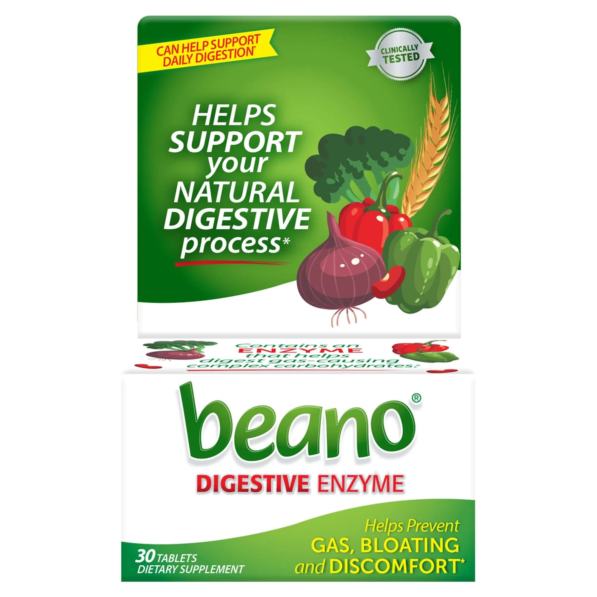 Beano Digestive Enzyme Tablets 100 Count | Helps Prevent Gas & Bloating — Unflavored
