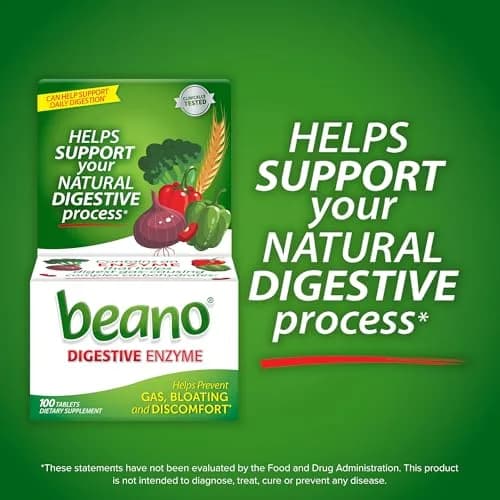 Beano Digestive Enzyme Tablets 100 Count | Helps Prevent Gas & Bloating thumbnail 2