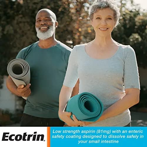 Ecotrin Low Strength Aspirin 81mg | Heart & Stomach Safe, 365 Tablets thumbnail 3