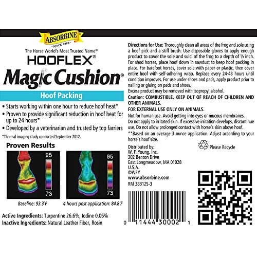 Absorbine Hooflex Magic Cushion Horse Hoof Packing 28 lb | Relieves Hoof Pain & Swelling thumbnail 2