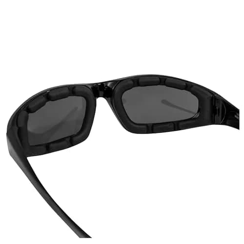 Birdz Eyewear Oriole Padded Motorcycle Goggles (Black Frame/Polarized Smoke Lens) | Shatterproof Polycarbonate thumbnail 5