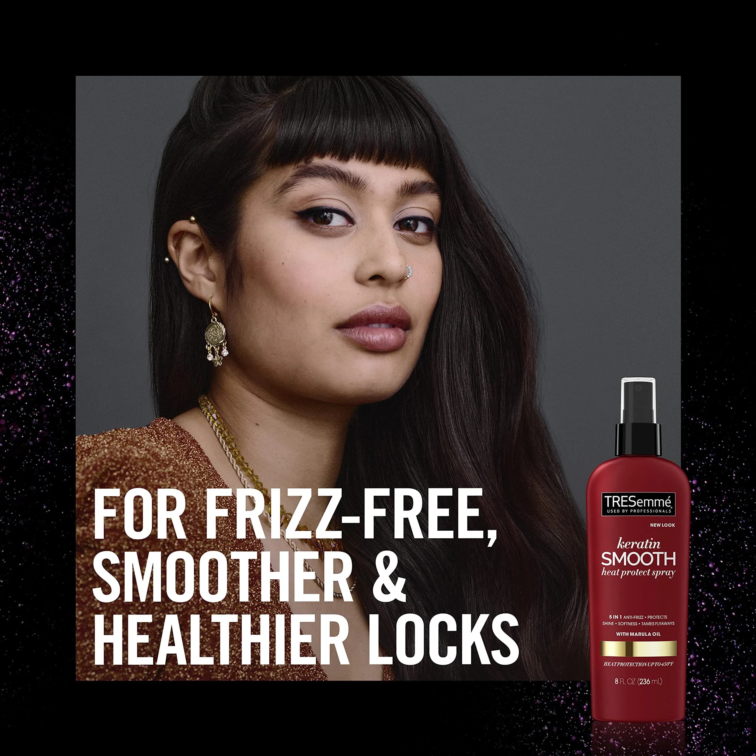 TRESemmé Heat Protection Spray, Keratin Smooth 235ml (8 Fl Oz) | Shields Hair from Heat Up to 450°F - view 4