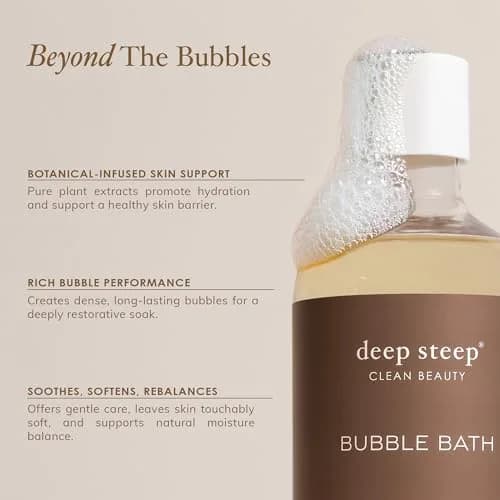 Deep Steep Bubble Bath, Passionfruit Guava, 17oz | Hypoallergenic, Moisturizing & Aromatherapy thumbnail 5