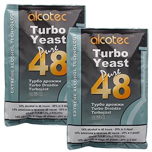 Alcotec 48-hour Turbo Yeast 135g Pack of 2 | Fast Fermentation for Home Brewing thumbnail 1