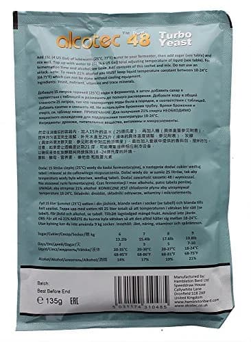 Alcotec 48-hour Turbo Yeast 135g Pack of 2 | Fast Fermentation for Home Brewing thumbnail 2