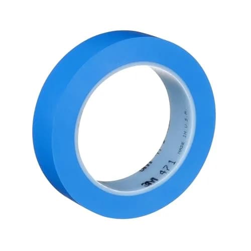 3M Vinyl Tape 471, 2.54 cm x 32.92 m (1 in x 36 yd), Blue | Durable Floor & Safety Marking Tape thumbnail 1