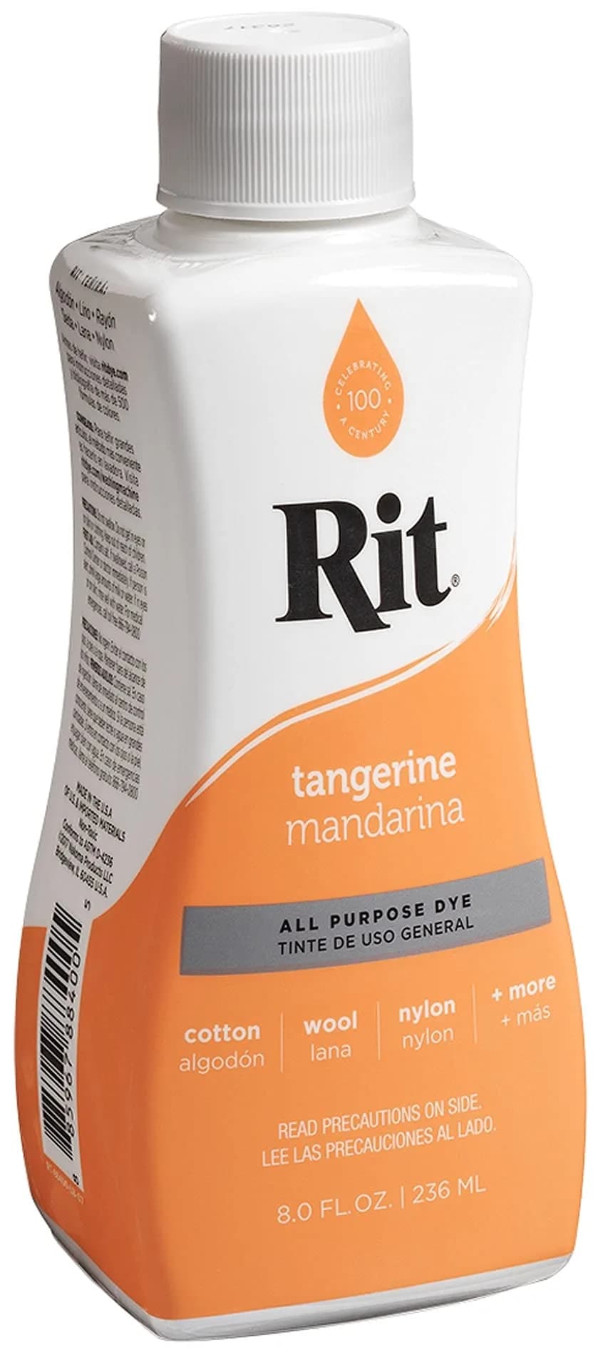 Rit All-Purpose Liquid Fabric Dye - Vibrant Tangerine Colour for Cotton, Linen, Silk, Wool, Rayon, Nylon - view 2
