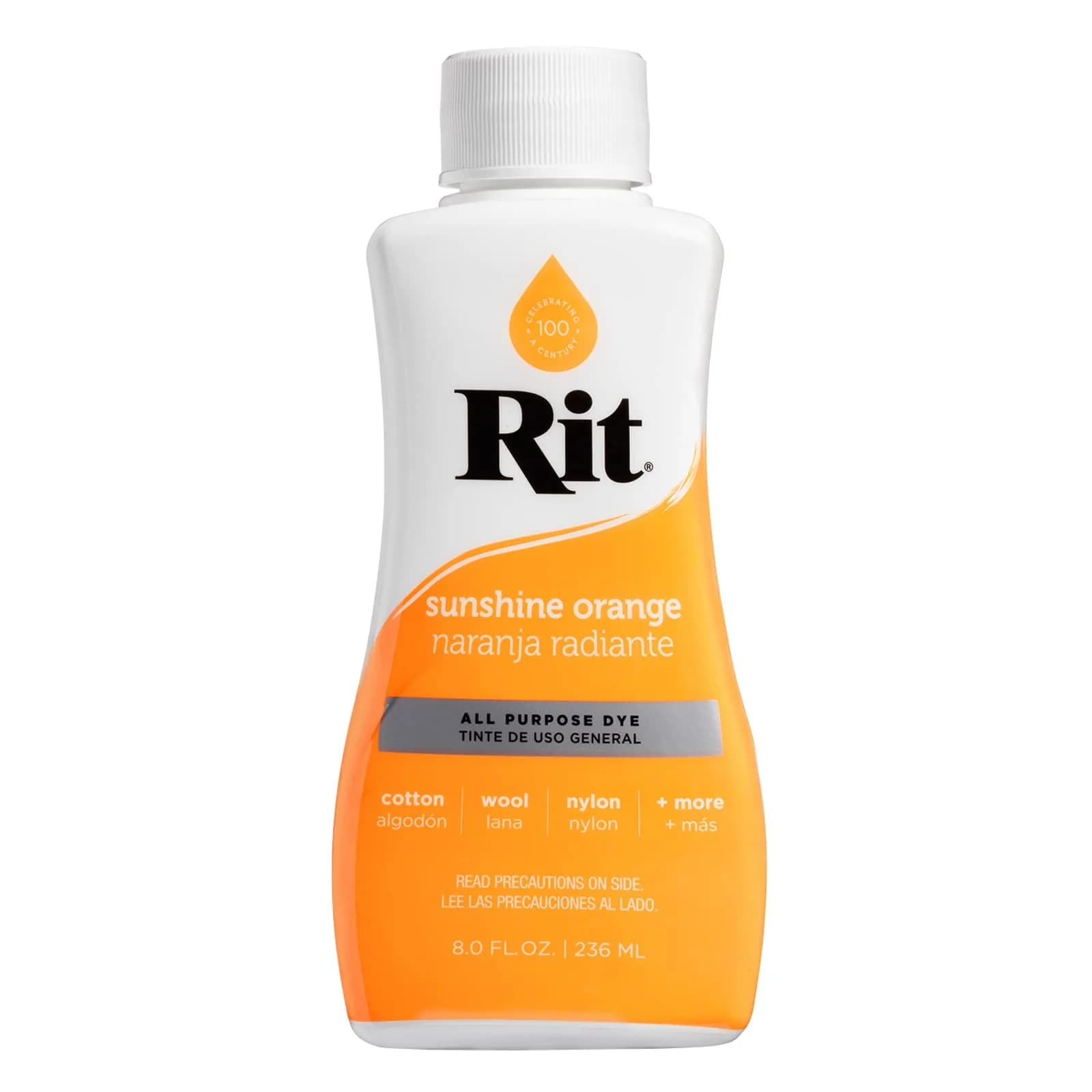 Rit Liquid Fabric Dye, Sunshine Orange 237ml (8 Fl Oz) - Vibrant Colour for All Fabrics - main product image
