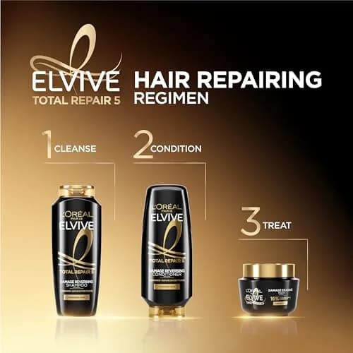 L'Oreal Paris Elvive Total Repair 5 Damage Erasing Balm Mask 250ml (8.5 fl oz) | Intensive Hair Repair Treatment thumbnail 8