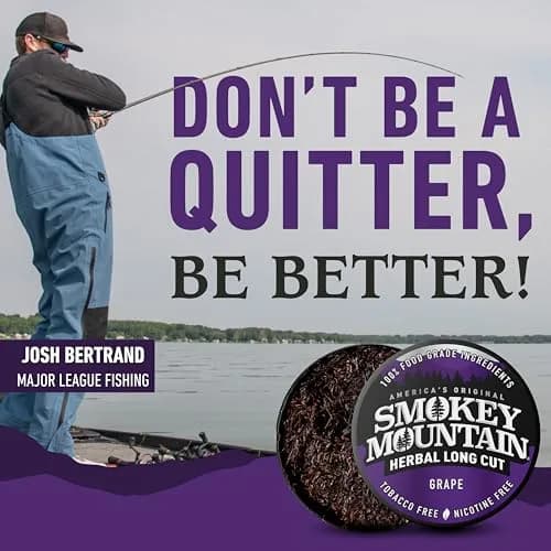 Smokey Mountain Herbal Long Cut Grape, 5 Can Box | Tobacco-Free Nicotine-Free Herbal Snuff thumbnail 5