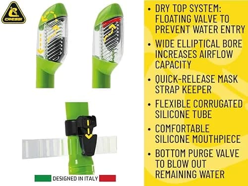 Cressi Supernova Dry Snorkel | Dry Top, Hypoallergenic Silicone, Adult Unisex thumbnail 4