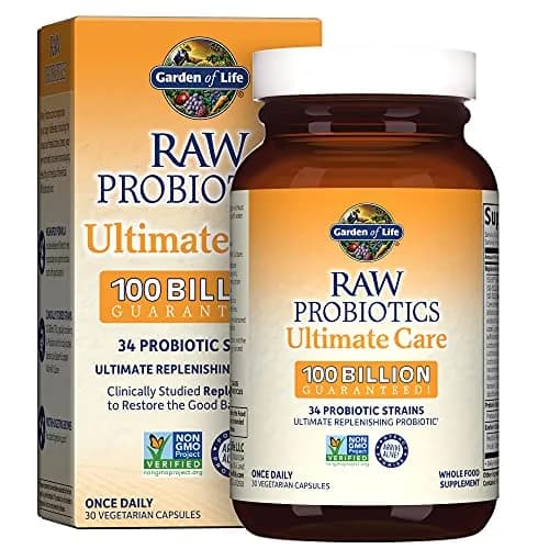 Garden of Life Raw Probiotics Ultimate Care 30 Vegetarian Capsules | 100 Billion CFU Probiotic for Gut Health thumbnail 1