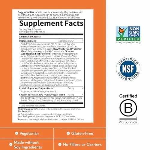Garden of Life Raw Probiotics Ultimate Care 30 Vegetarian Capsules | 100 Billion CFU Probiotic for Gut Health thumbnail 5