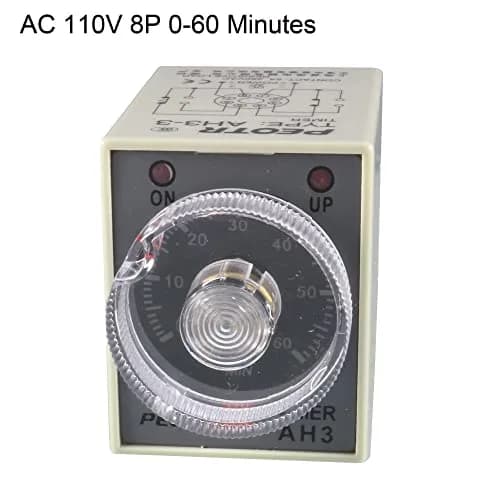 uxcell AC 110V 8P Delay Timer 0-60 Min | Industrial Automation Relay with LED Indicator thumbnail 2