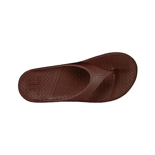 Telic Unisex Adult Energy Flip Flop, Espresso Brown, 10 Women/9 Men | Supportive, Waterproof, Post-Workout Recovery thumbnail 5