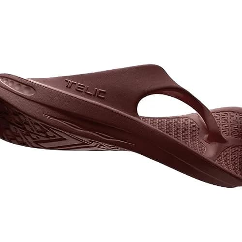 Telic Unisex Adult Energy Flip Flop, Espresso Brown, 10 Women/9 Men | Supportive, Waterproof, Post-Workout Recovery thumbnail 6