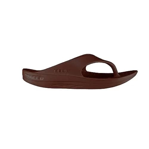 Telic Unisex Adult Energy Flip Flop, Espresso Brown, 10 Women/9 Men | Supportive, Waterproof, Post-Workout Recovery thumbnail 2