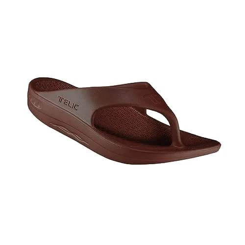 Telic Unisex Adult Energy Flip Flop, Espresso Brown, 10 Women/9 Men | Supportive, Waterproof, Post-Workout Recovery thumbnail 3