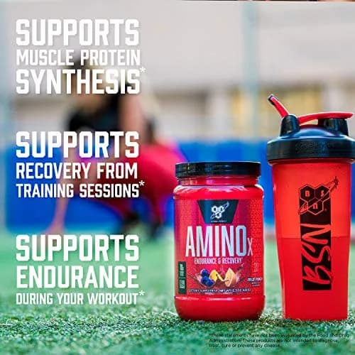 BSN Amino X Recovery Powder with BCAAs, Fruit Punch, 1kg (35.84oz) | Stimulant-Free Muscle Recovery & Endurance Support thumbnail 3