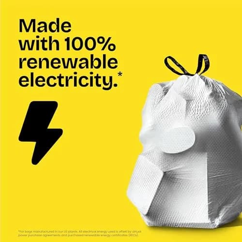 Glad ForceFlex Tall Kitchen Trash Bags 13 Gallon Grey 80 Count | Odor Control & Leak Protection thumbnail 7